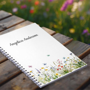 Cuaderno de flores silvestres y mariposas capricho