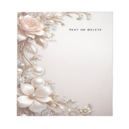 Cuaderno de Flores Suaves Rosadas y Blancas