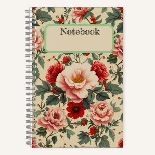 cuaderno de flores vintage