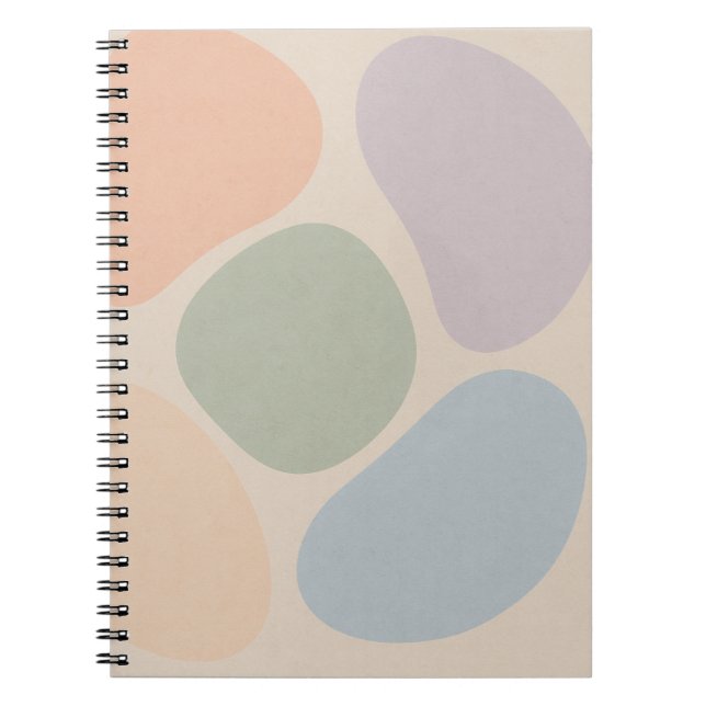 Cuaderno de formas abstractas Pastel - Boho Minima (Frente)