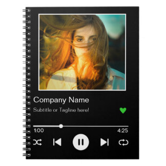 Cuaderno De Foto De Canción De Reproductor De Músi