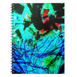 Cuaderno de fotos abstractas en espiral de buzo de