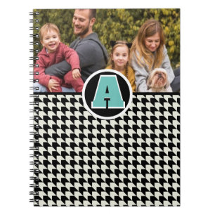 Cuaderno de fotos con monograma de dientes de perr