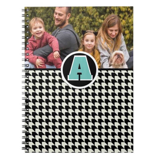 Cuaderno de fotos con monograma de dientes de perr (Frente)