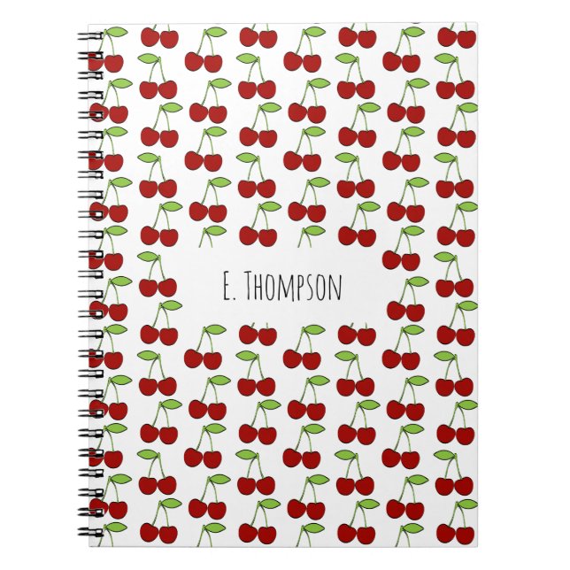 Cuaderno de Fotos con Patrón de Cereza (Frente)