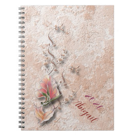 Cuaderno de fotos con relieve de naturaleza elegan