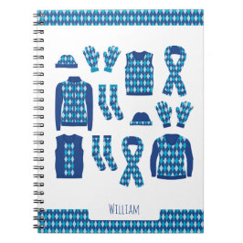 Cuaderno de fotos de artículos con patrón de argyl