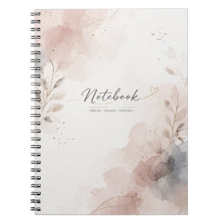 Cuaderno de Fotos de Espiral Floral Estético