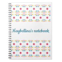 cuaderno de fotos de espiral floral personalizado