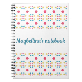 cuaderno de fotos de espiral floral personalizado