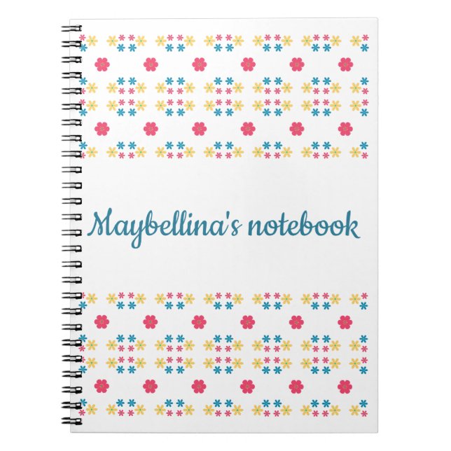 cuaderno de fotos de espiral floral personalizado (Frente)