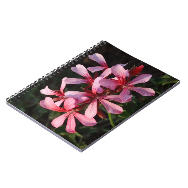 Cuaderno de Fotos de Flores Rosadas (80 Páginas B& (Lado Izquierdo)