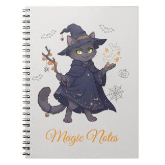 Cuaderno de fotos de Halloween de gato mágico lind