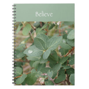 Cuaderno de Fotos de Hojas Verdes en Espiral