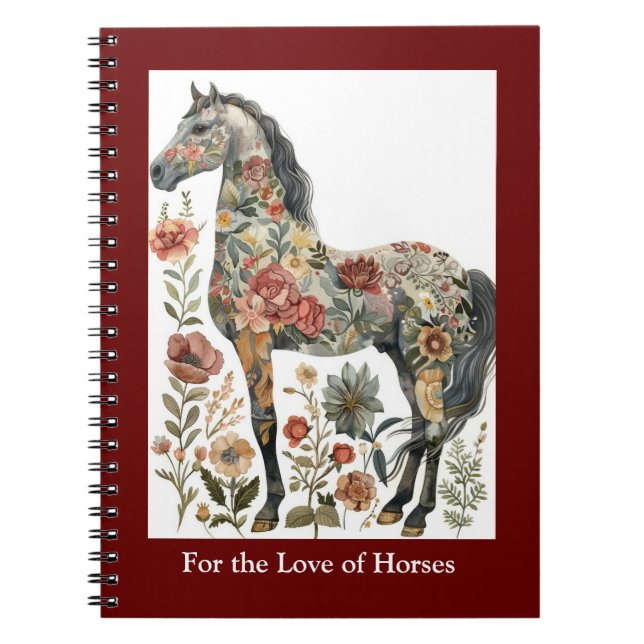 Cuaderno de fotos de los amantes de los caballos. (Frente)