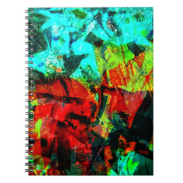 Cuaderno de Fotos en espiral abstracto azul calmad