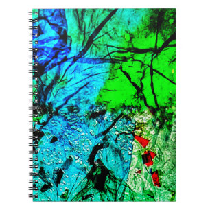 Cuaderno de fotos en espiral abstracto brillante a
