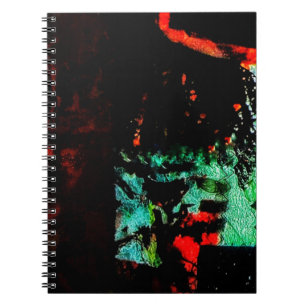 Cuaderno de fotos en espiral abstracto de naranja