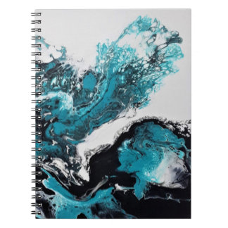 Cuaderno de fotos en espiral abstracto Vawes