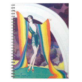 Cuaderno de fotos en espiral arco iris de los años