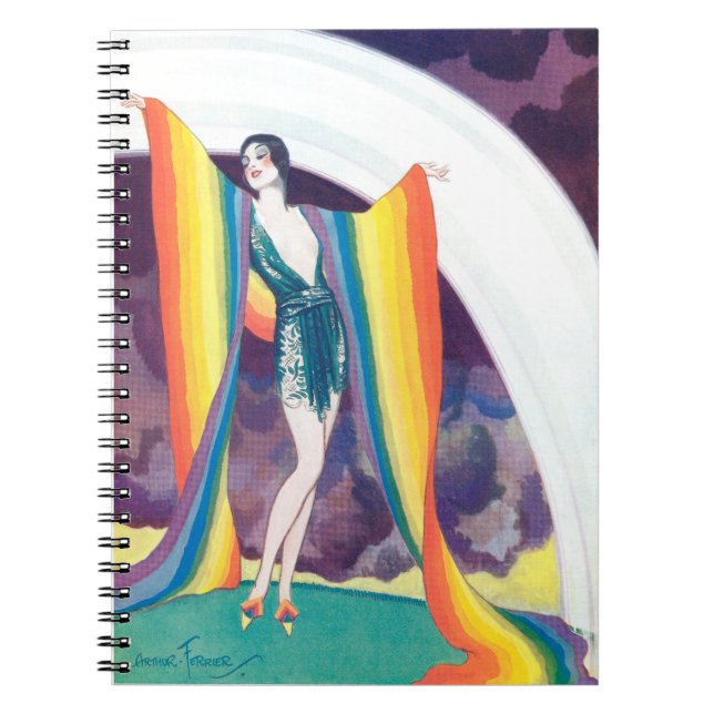 Cuaderno de fotos en espiral arco iris de los años (Frente)