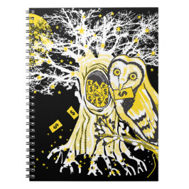 Cuaderno de Fotos en Espiral – Búho y Riqueza del