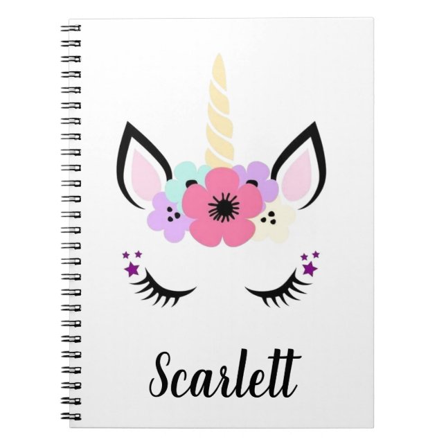 Cuaderno de Fotos en Espiral - Cabeza de Unicornio (Frente)