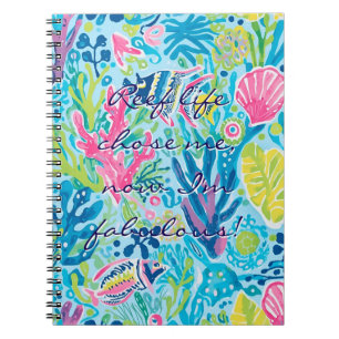 Cuaderno de fotos en espiral con gráfico elegante