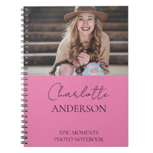 Cuaderno de Fotos en Espiral con Nombre Minimalist