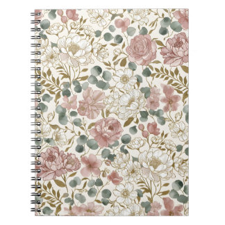 Cuaderno de Fotos en Espiral con Patrón Botánico C