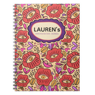 Cuaderno de Fotos en Espiral con Patrón Floral de
