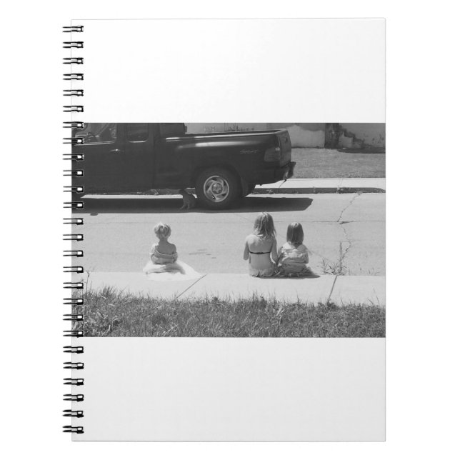 Cuaderno de Fotos en Espiral de 3 Chicas y un Gato (Frente)