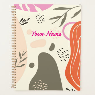 Cuaderno de fotos en espiral de arte de hojas boho