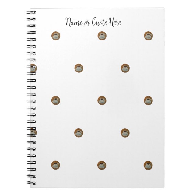 Cuaderno de fotos en espiral de café Esresso (Frente)