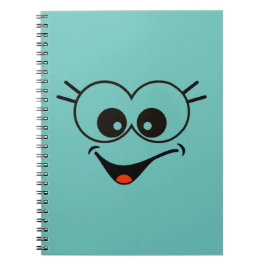 Cuaderno de fotos en espiral de cara sonriente