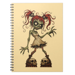 Cuaderno de Fotos en Espiral de Chica Zombie Adora