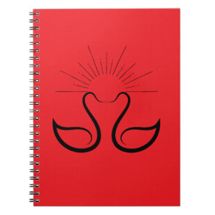 Cuaderno de fotos en espiral de cisne