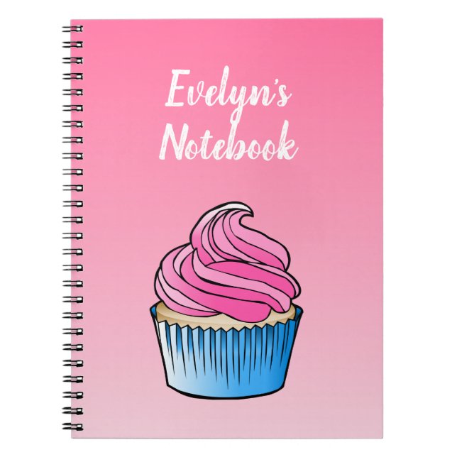 Cuaderno de Fotos en Espiral de Cupcake (Frente)