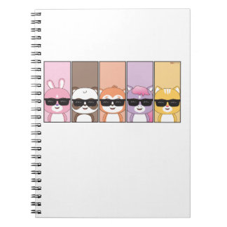 Cuaderno de fotos en espiral de diseño animal colo