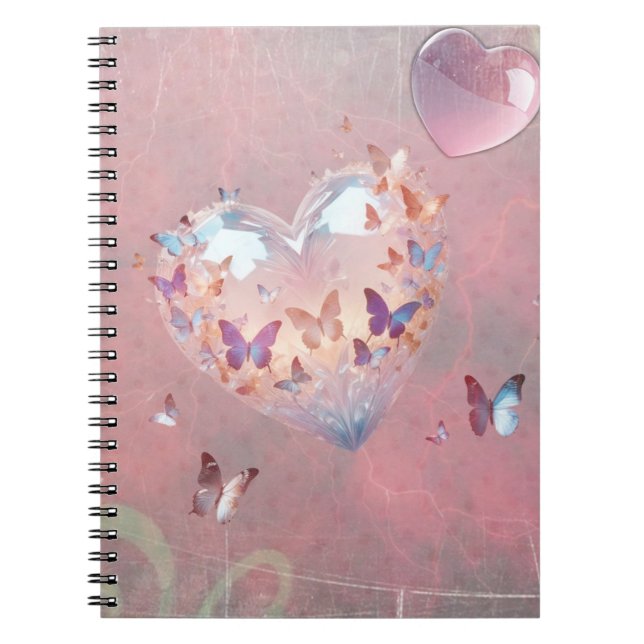 Cuaderno de Fotos en Espiral de Dulces Sueños Rosa (Frente)