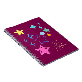 Cuaderno de fotos en espiral de estrellas