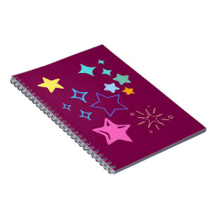 Cuaderno de fotos en espiral de estrellas