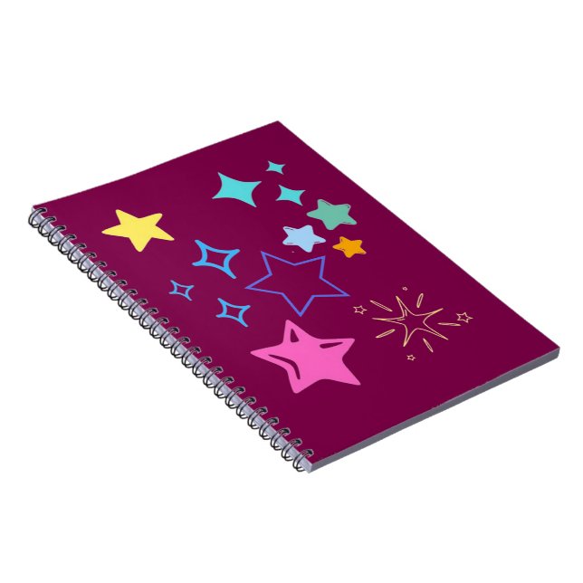 Cuaderno de fotos en espiral de estrellas (Lado Derecho)
