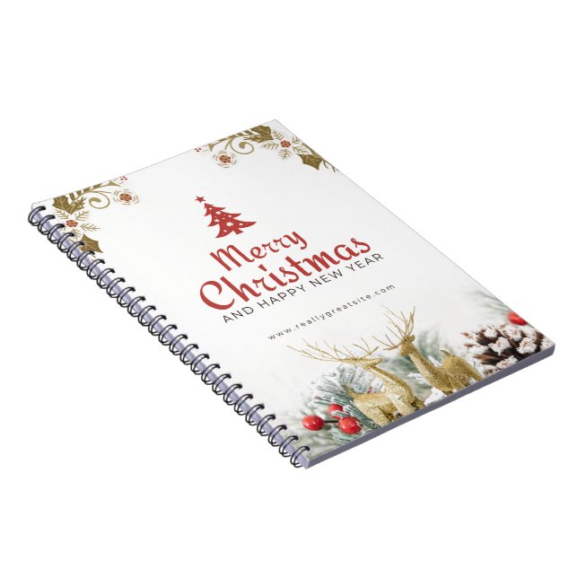 Cuaderno de Fotos en Espiral de Feliz Navidad (Lado Derecho)