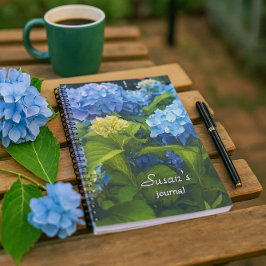 Cuaderno de fotos en espiral de flor de Hortensia 