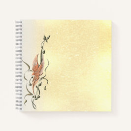 Cuaderno de Fotos en Espiral de Flor de Oro Elegan