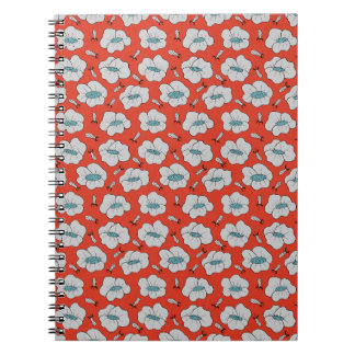Cuaderno de Fotos en espiral de Floral Naranja