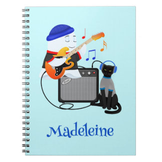 Cuaderno de fotos en espiral de ghost de guitarra