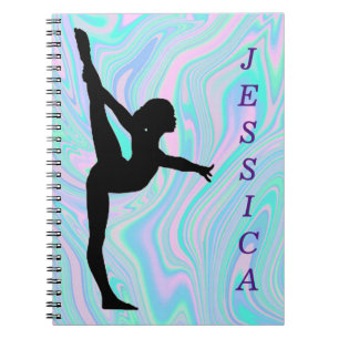 Cuaderno de fotos en espiral de gimnasia para niña