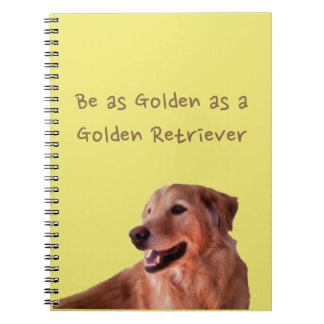 Cuaderno de fotos en espiral de Golden Retriever